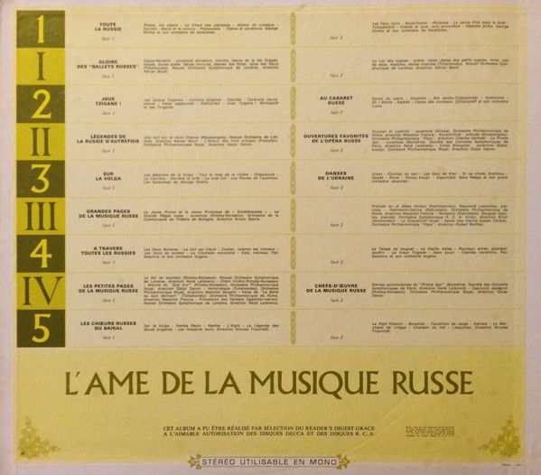Various ‎– L'Ame De La Musique Russe