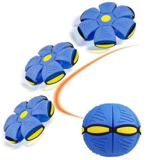 Літаючий м'яч трансформер з ЛЕД підсвіткою Фрісбі НЛО Flat Ball Disc