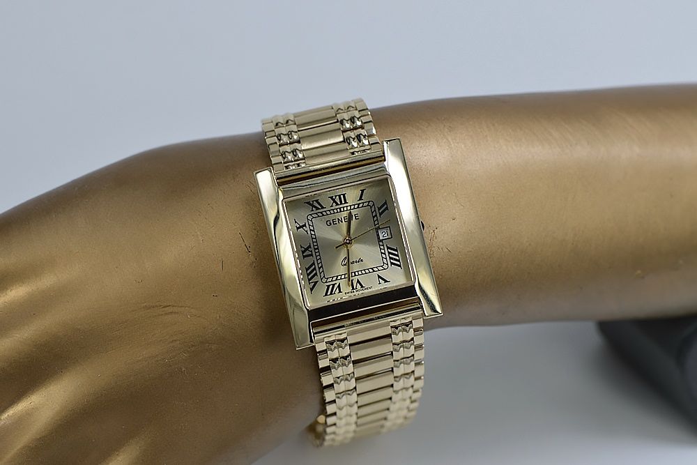 Złoty zegarek 14k 585 męski włoski Geneve mw009y&mbw006y W