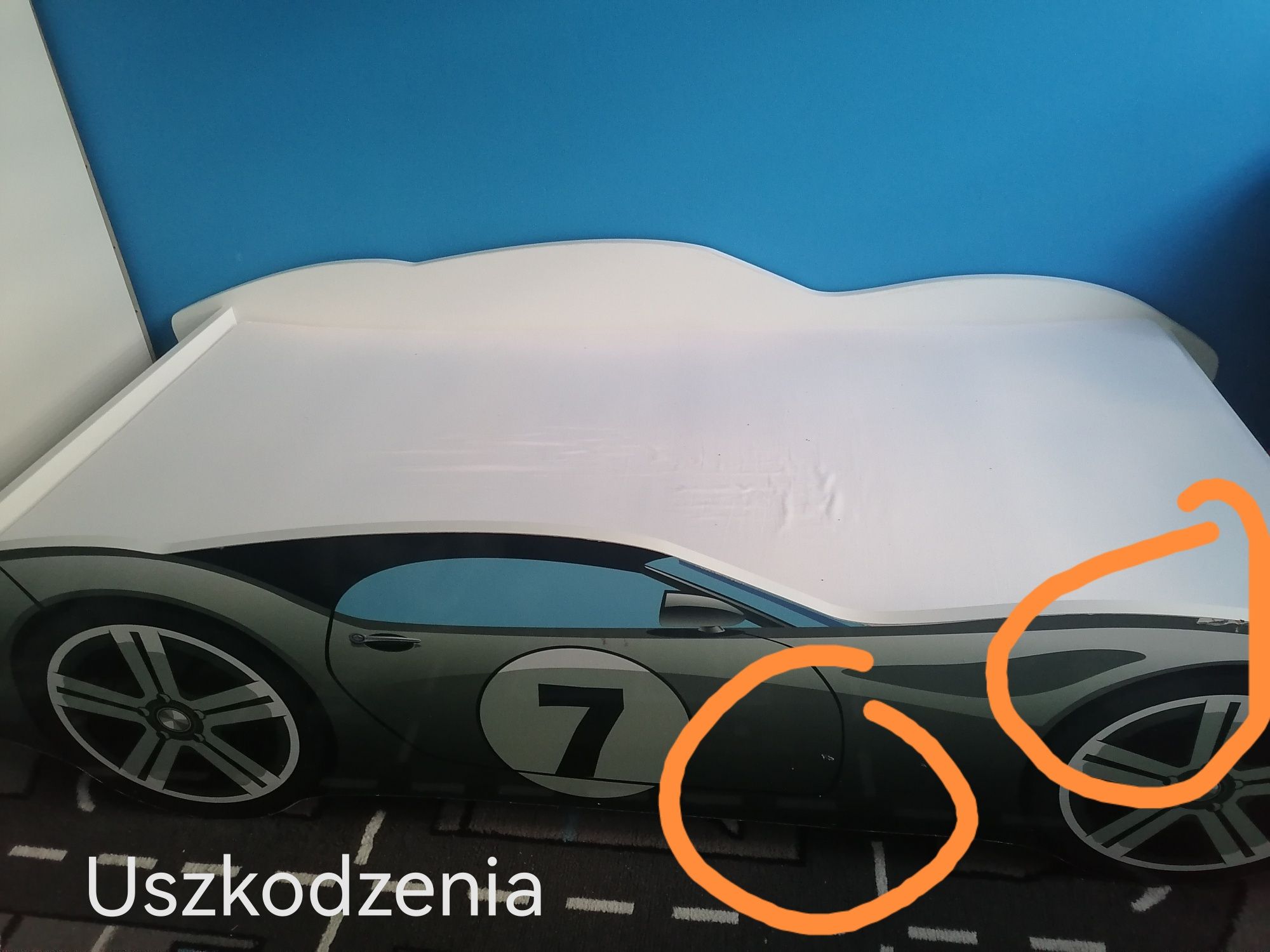 Łóżko auto 140x70 nowy materac
