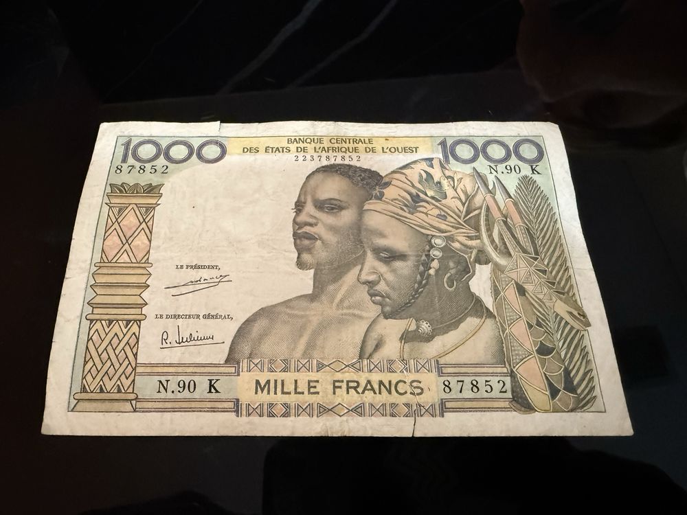 Nota 1000 Francs États De L’Afrique De L’Ouest