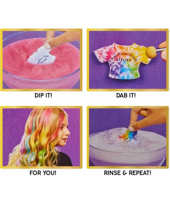 RAINBOW HIGH - Watercolor & Create - Lalka DIY  Purple Fioletowe Oczy