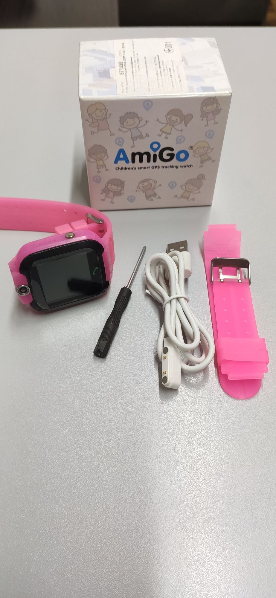 Дитячий годинник Amigo GO007 Flexi GPS pink
