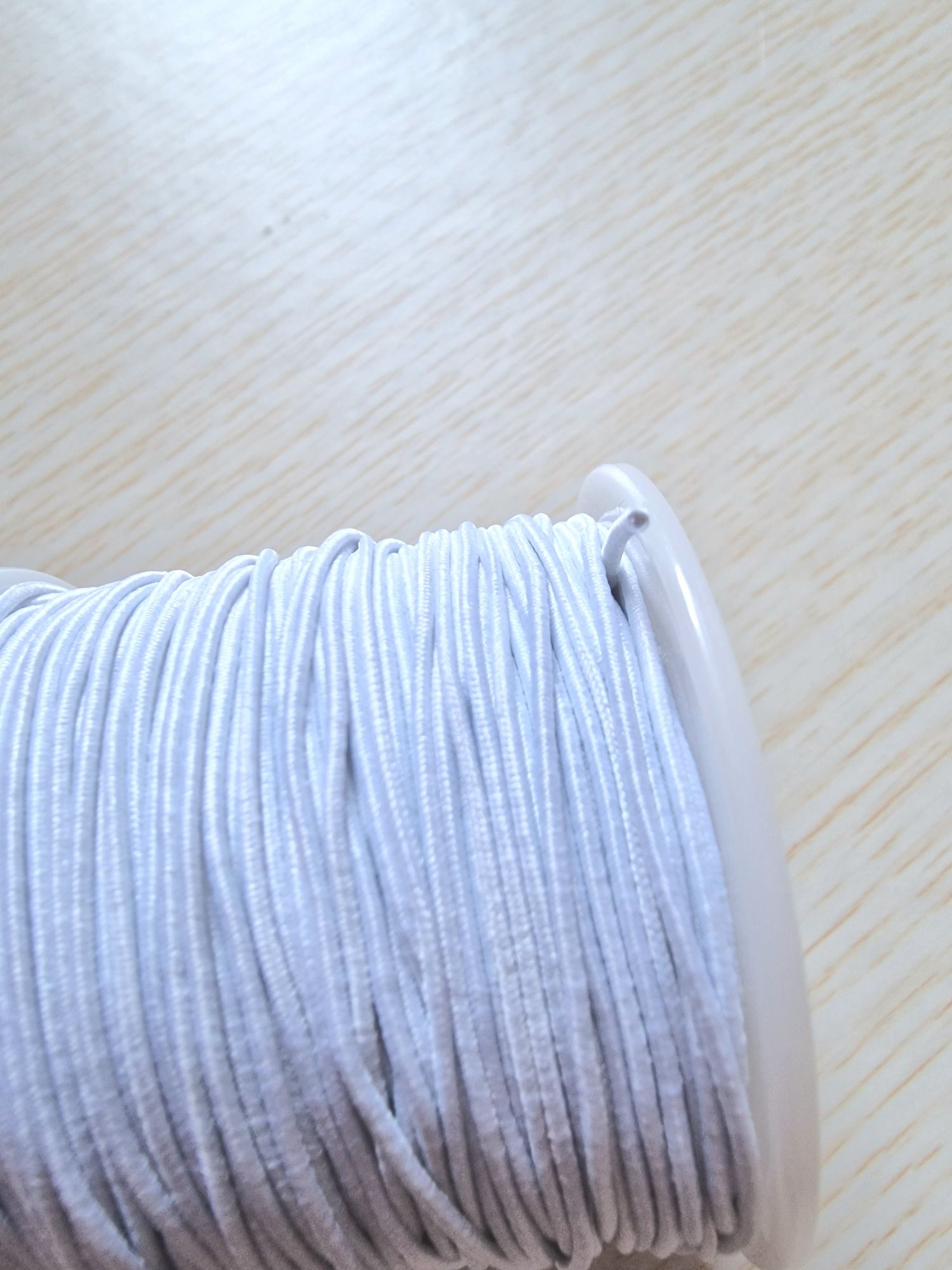 Rolo Fio Branco 1mm Elástico
