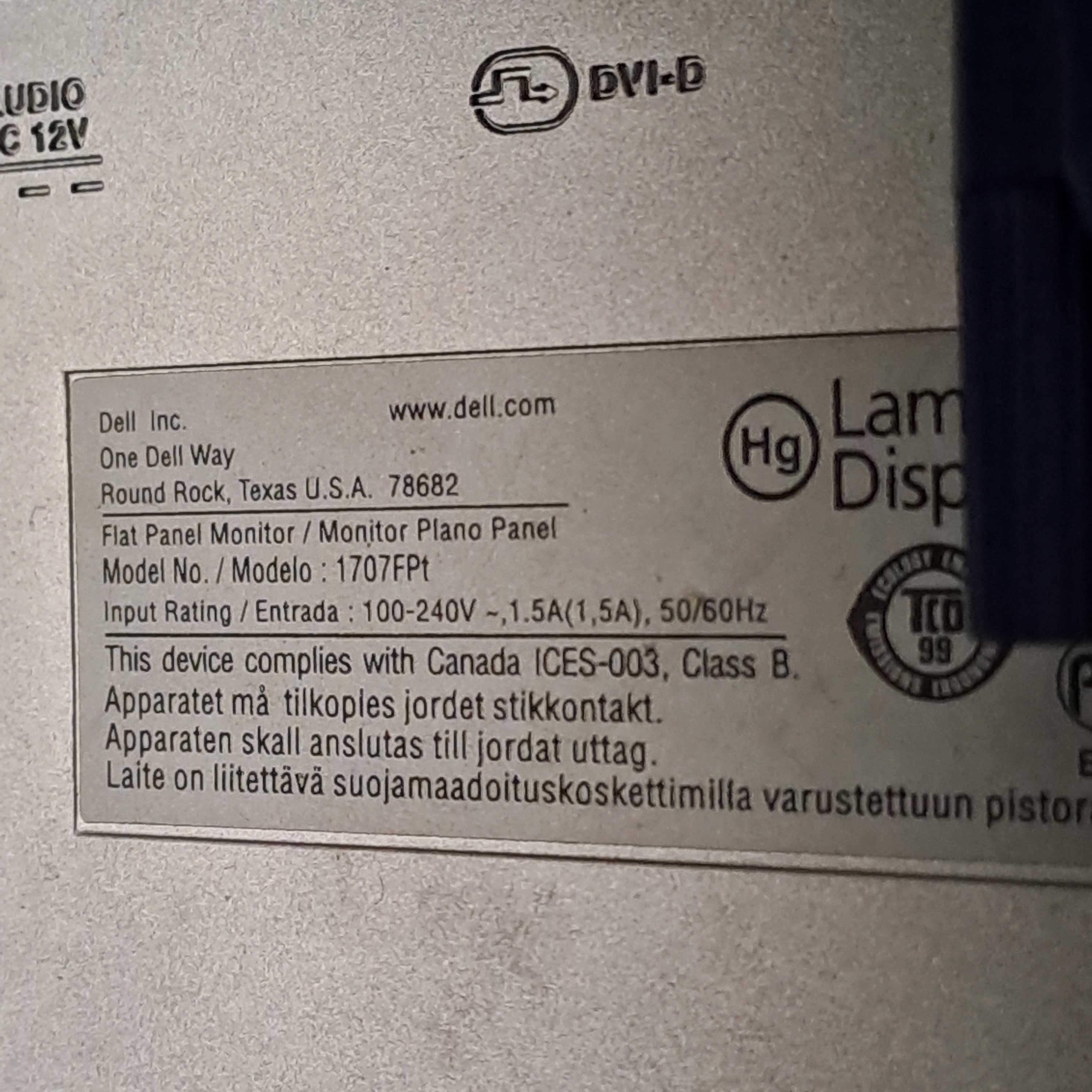 Monitor Dell 1707FPT