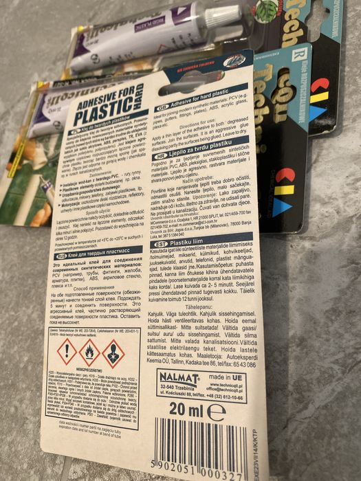 Klej Technicqll do twardych plastików