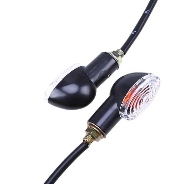 Par de Piscas com Lâmpada de Filamento - Luz Âmbar