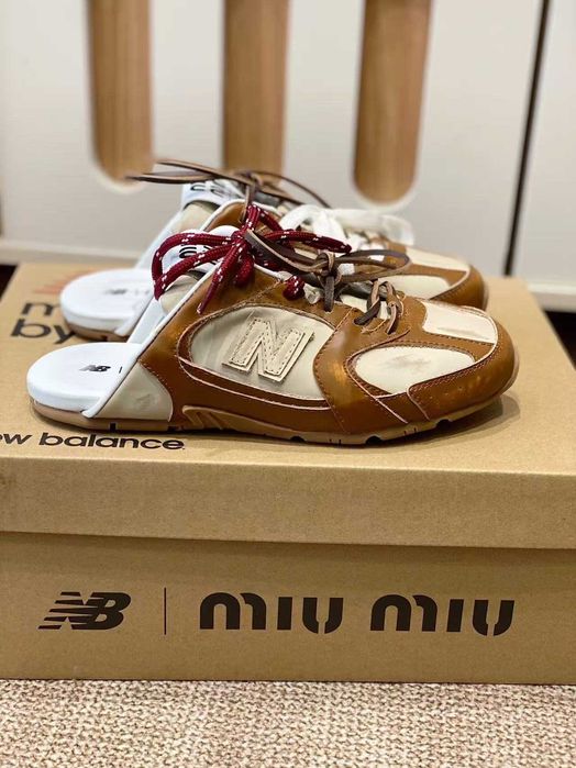buty Espadryle NewBalancexMiuMiu530SLMuleBrown Espadryle R.39