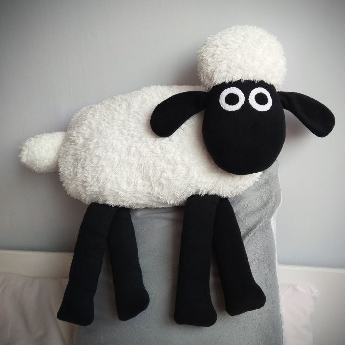 DUŻA przytulanka baranek Shaun maskotka poduszka rękodzieło HANDMADE