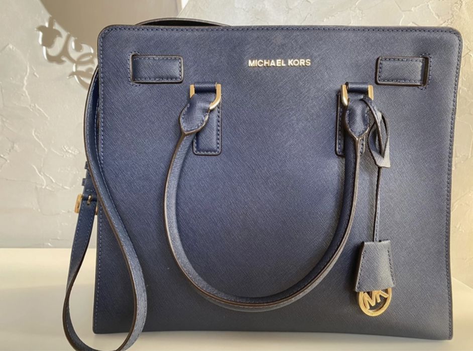 Torebka Michael Kors skóra saffiano granatowa