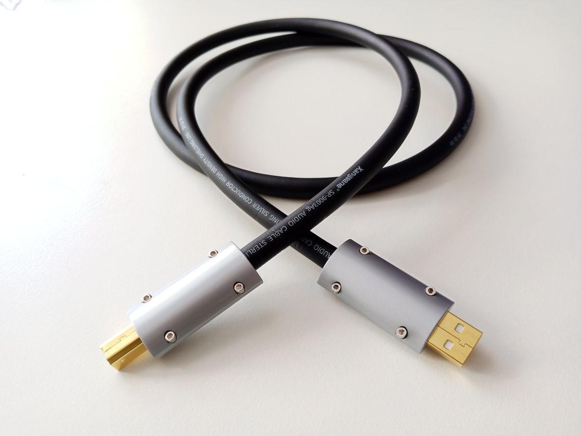 USB A -> USB B Xangsane SP-9003Ag 1m Srebro