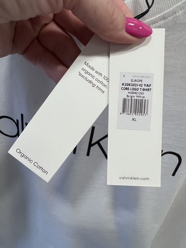 Nowa bluzka Calvin Klein damska XL oryginalna 42 biała logo t-sport