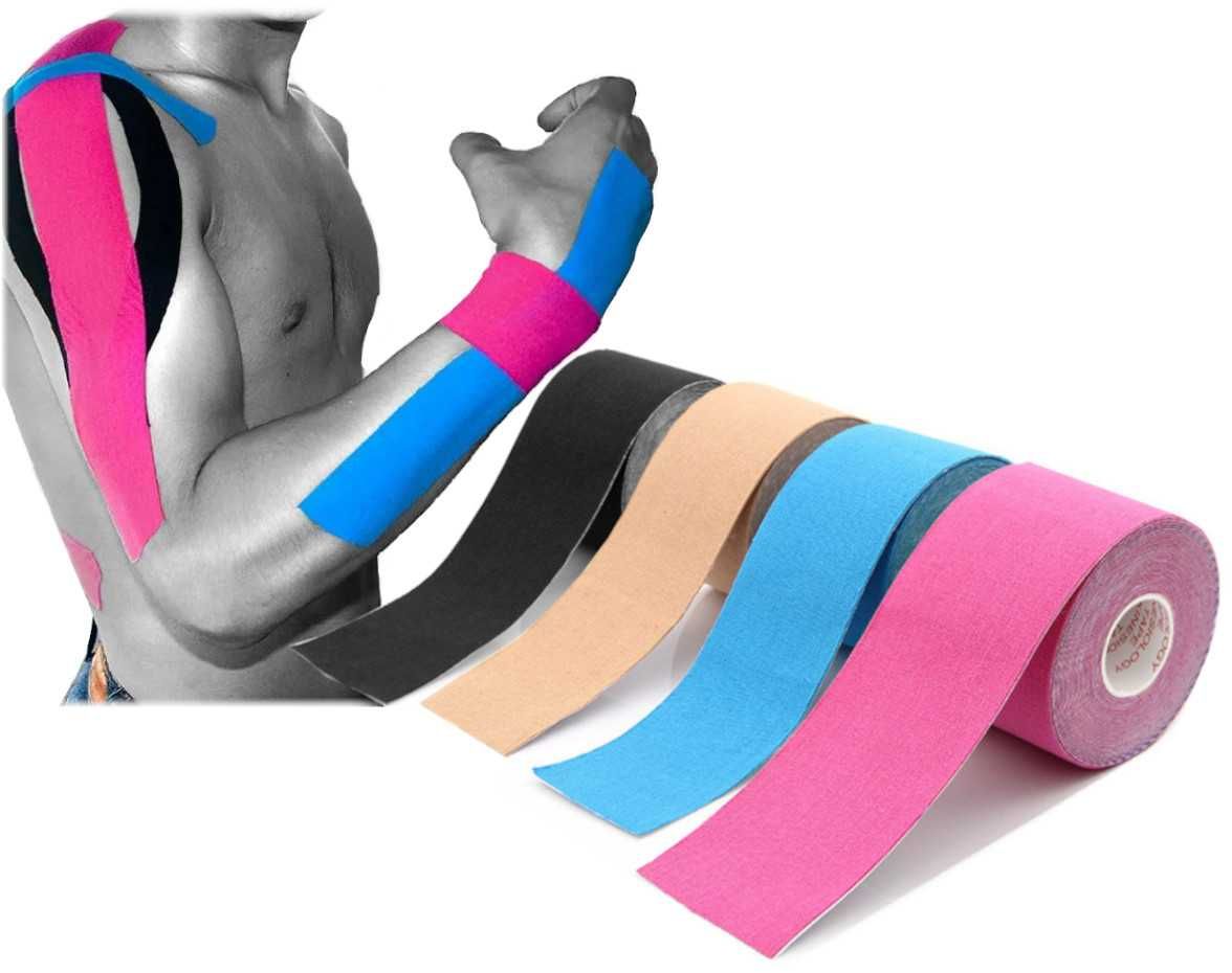 4x Taśma do kinezjotapingu TEJP TAPING TEJPY 5m x 5cm Zestaw taśm