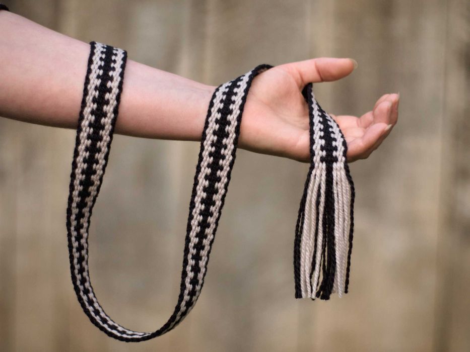 Wełniana krajka słowiańska / wikińska dla rekonstruktorów