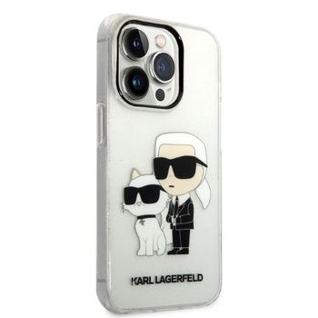 Oryginalne Etui KARL LAGERFELD Gliter Karl&Choupette Iphone 14 Pro
