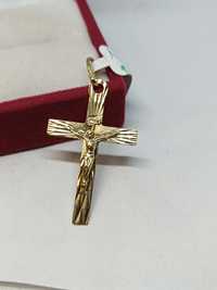 Złoty krzyż z Jezusem złoto 585