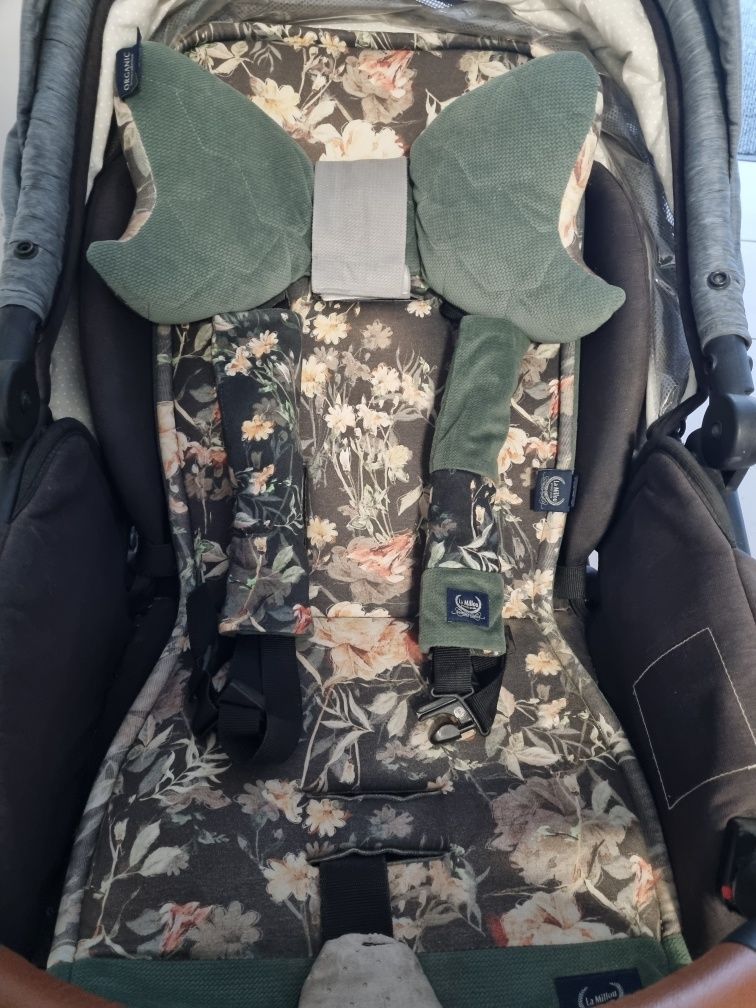 Wkładka do wózka La Millou Blooming Boutique Noir Velvet Khaki