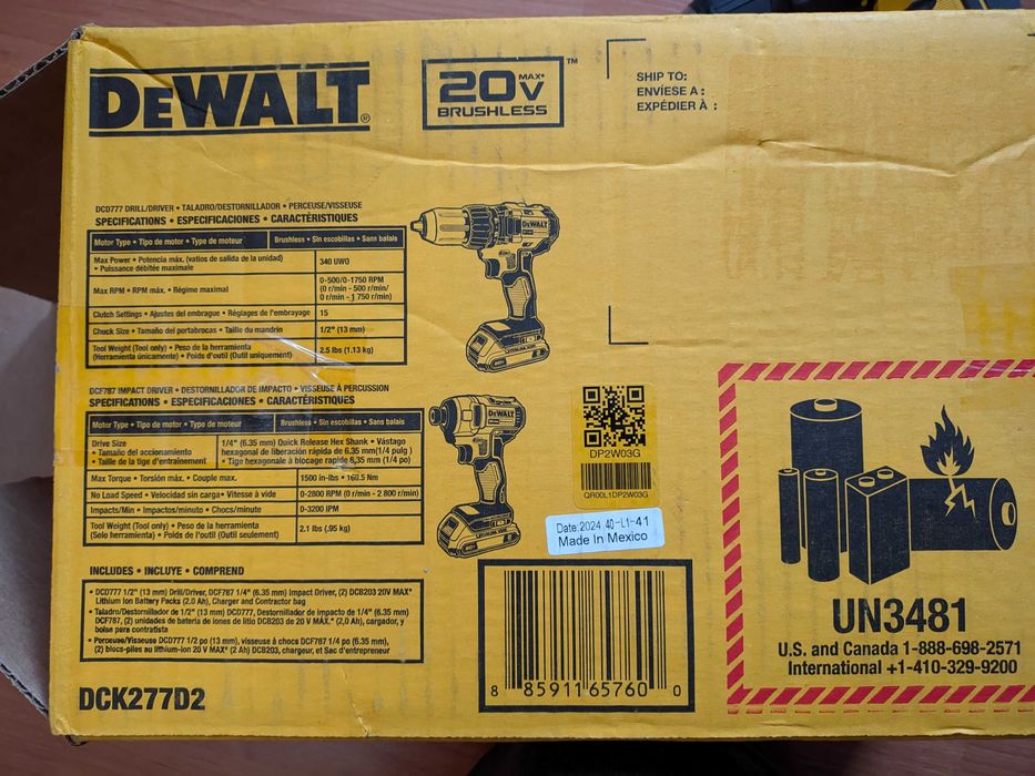 Набор безщіткових шуруповертів Dewalt DCK 277D2
