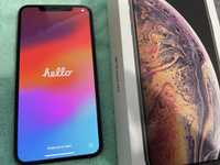 APPLE iPhone XS Max 64GB Złoty Ładowarka Etui Szkło Bateria 88%