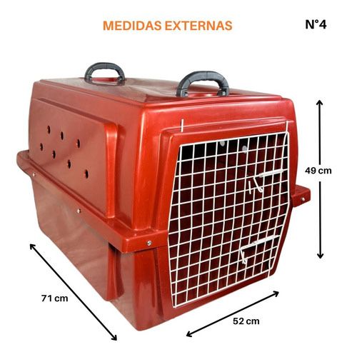 Caixa Transporte Pet Cão Gato Avião Padrão Iata Tamanho 4 N4