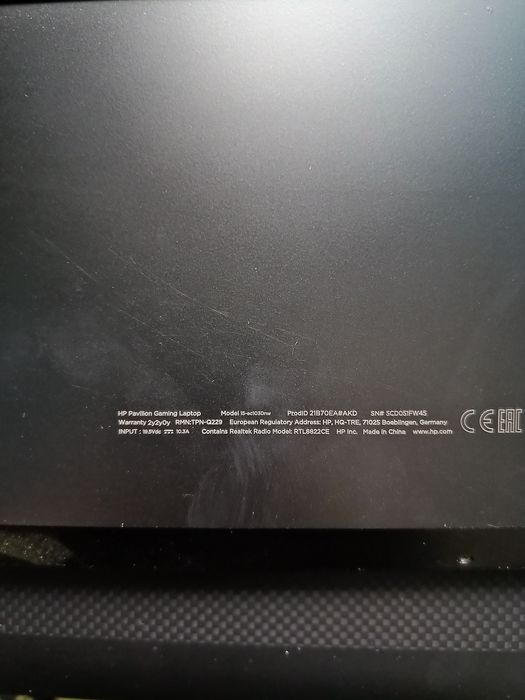 Не Робочий Залитий Hp Pavilion Gaming 15-ec1030nw