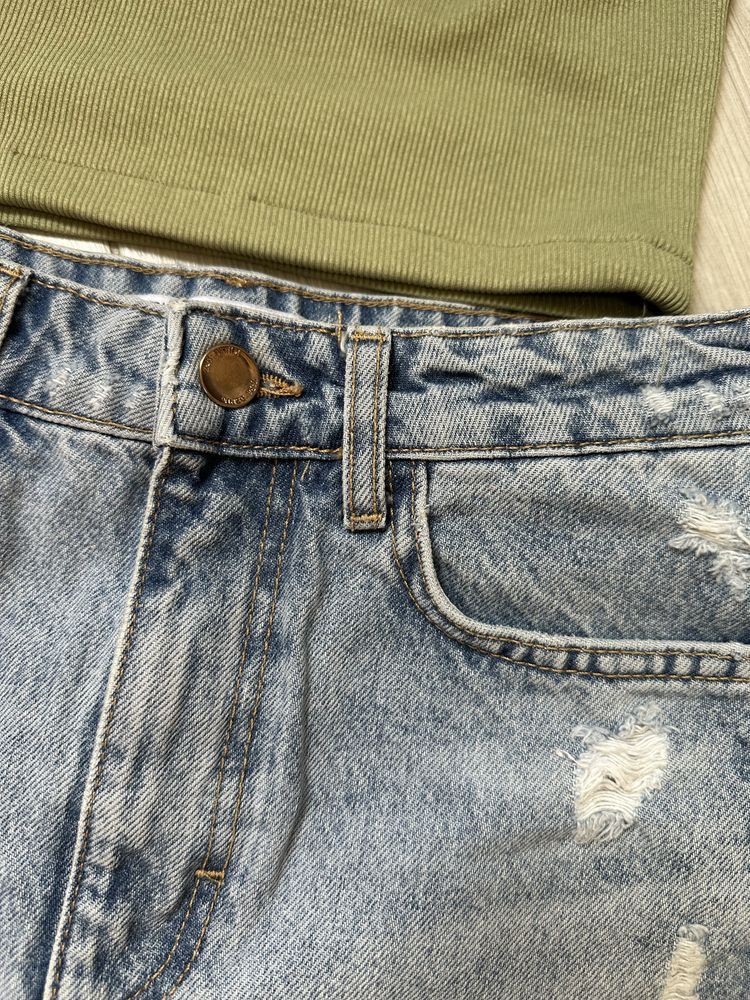 Шорти джинсові блакитні zara , сірі бермуди турція