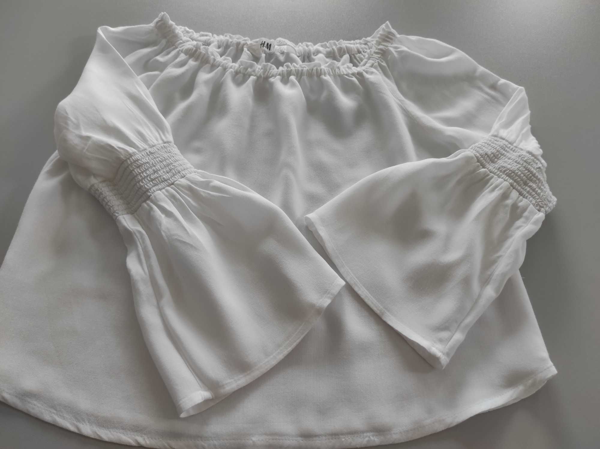 galowy elegancki zestaw na apel 134 reserved H&M biała bluzka