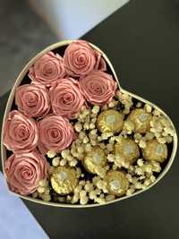 Flower box z wiecznymi rozami