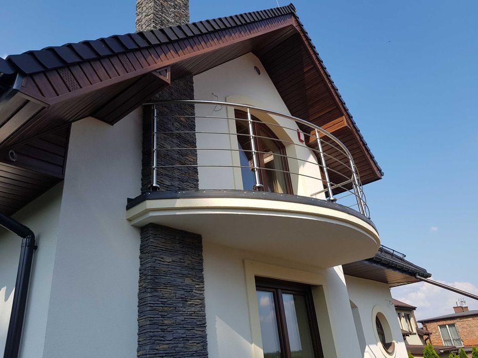 BALUSTRADA ze stali nierdzewnej Szybkie terminy Schody Balkony Tarasy