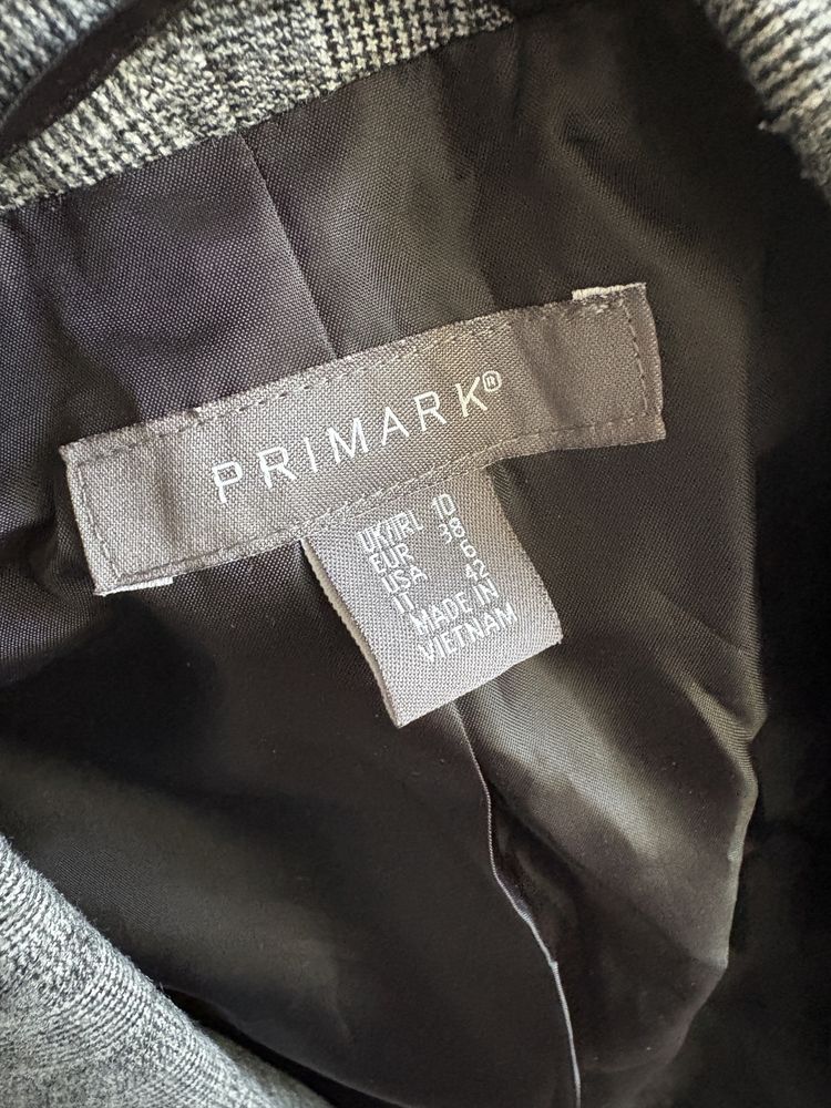 Wzorzysta szara marynarka bez zapięcia żakiet Primark M