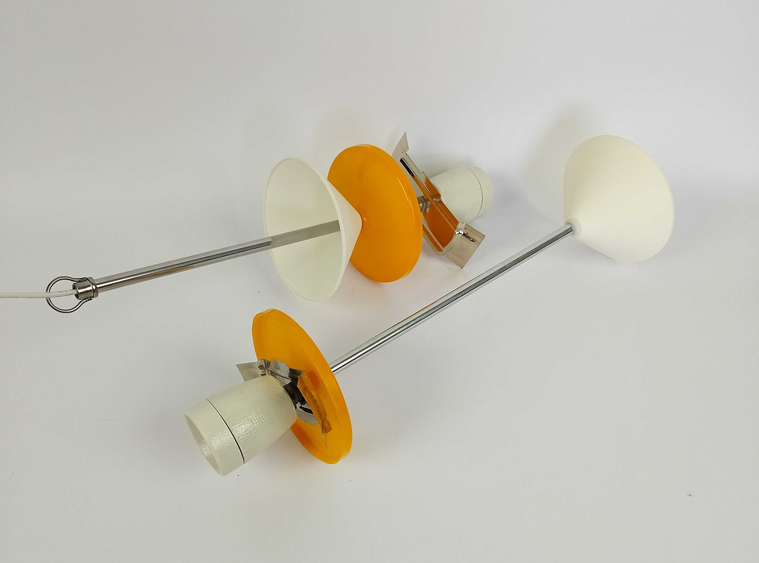 Lampa wisząca ZAOS 2 szt retro vintage PRL art deco space age