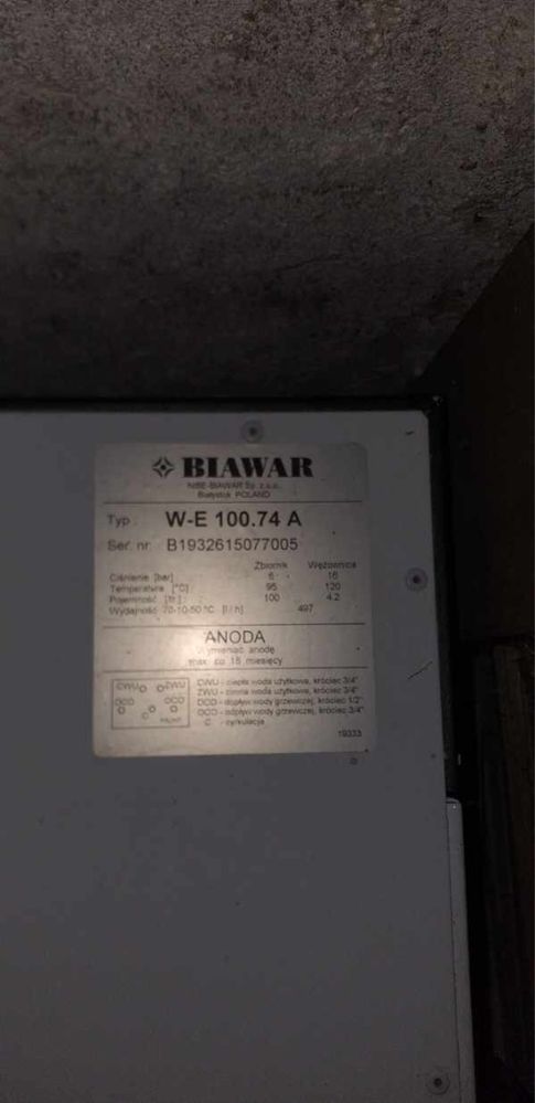Zbiornik zasobnik Biawar 100l WE-100.74A
