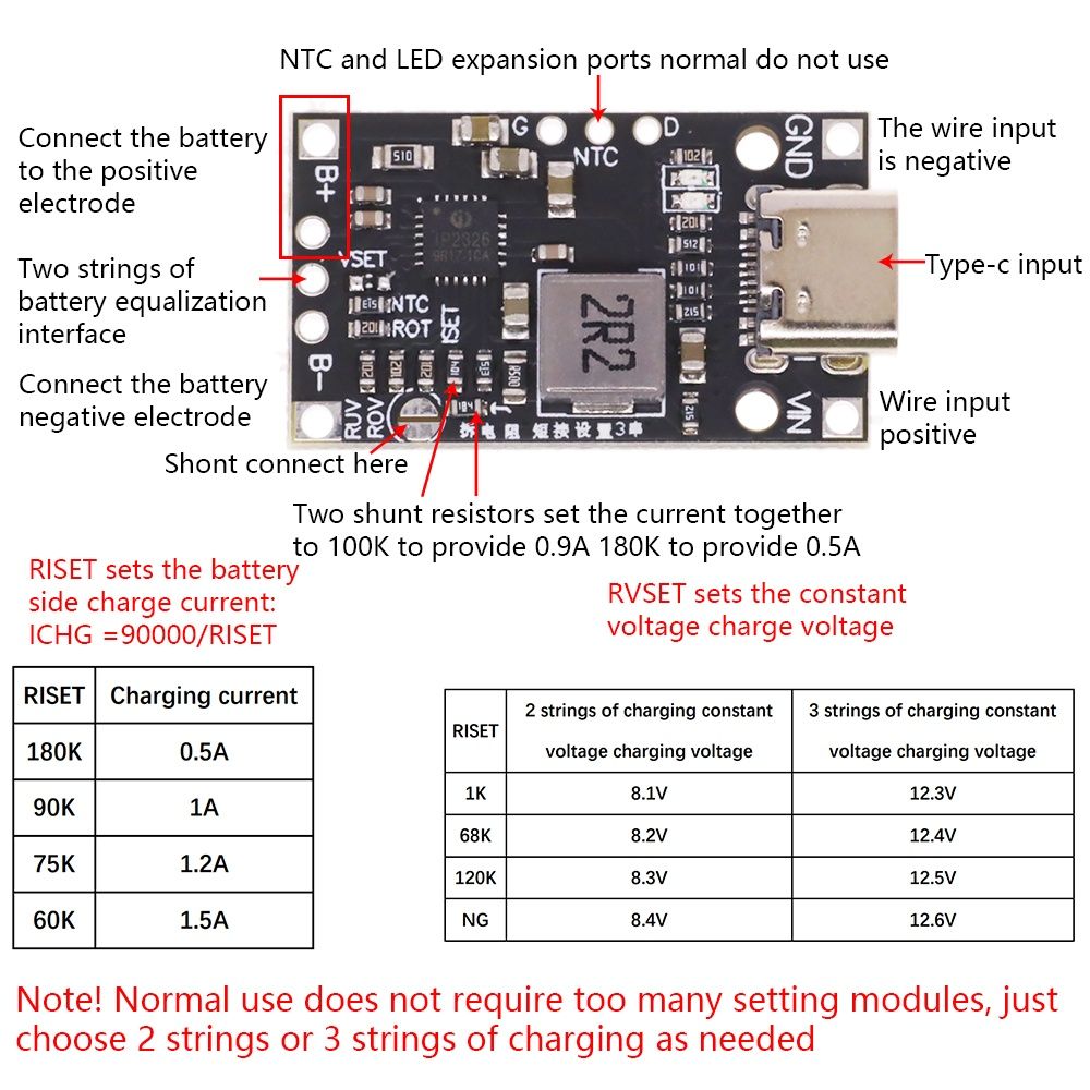 IP2326 Type-C USB 2S(3S) BMS повышающий преобразователь