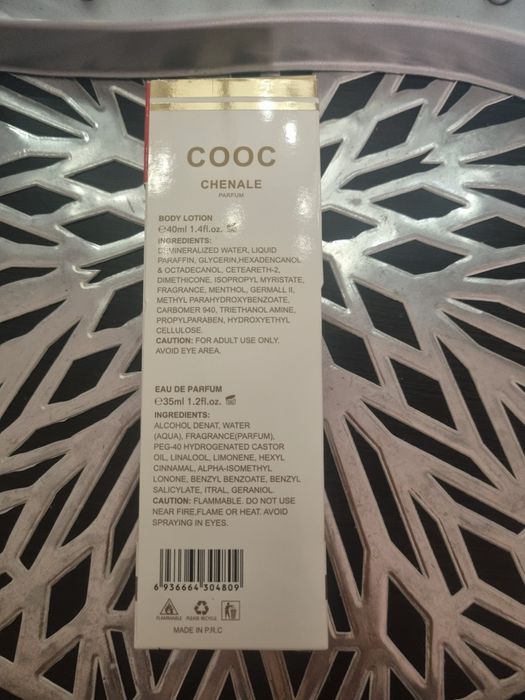 Damski komplet COOC COCO CC parfum 35 ml body lotion 40 ml