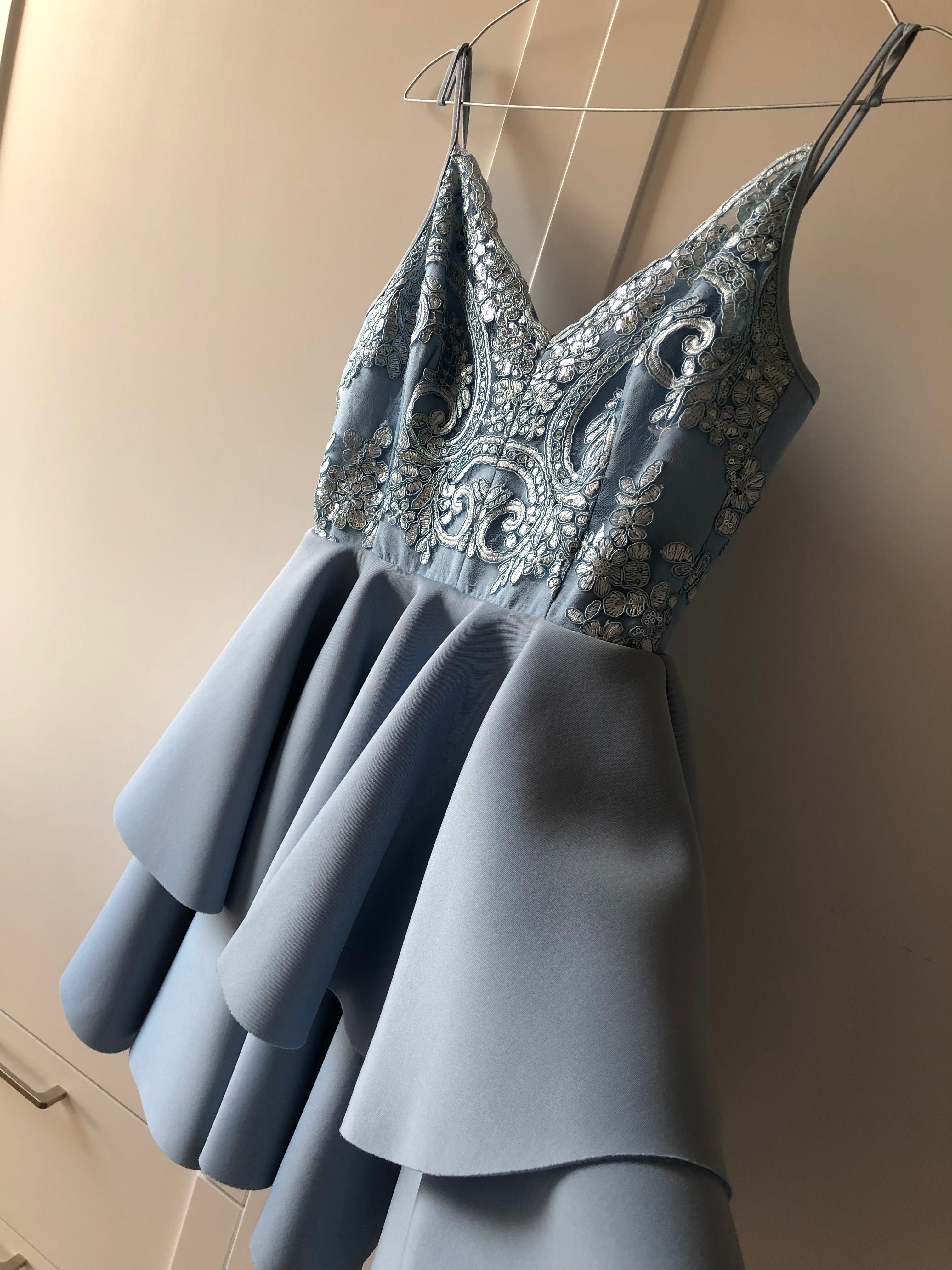 Błękitna sukienka rozmiar 36