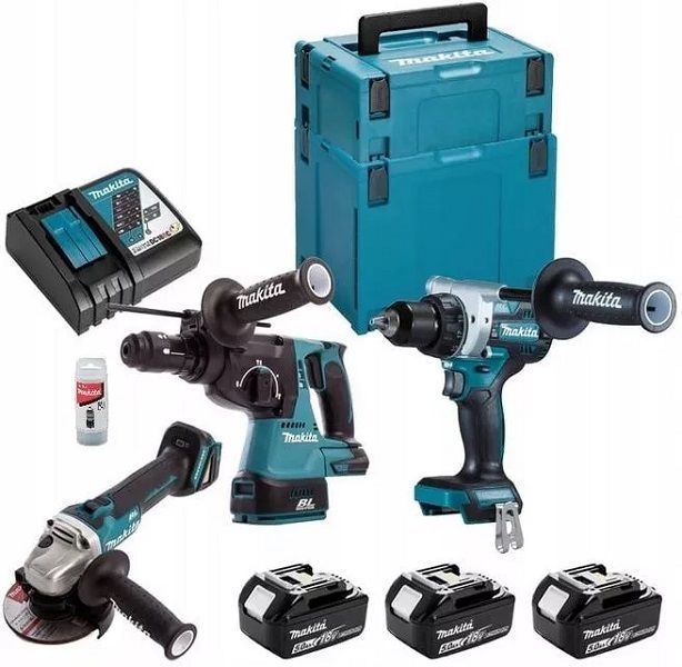 Zestaw Combo Li-Lon 18V Dga506+Dhr243+Ddf486 Makita M Dlx3157Tj