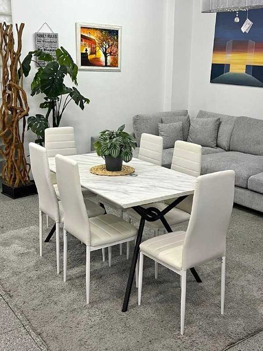 Mesa de jantar com 6 cadeiras - envío gratis SÓ 213€