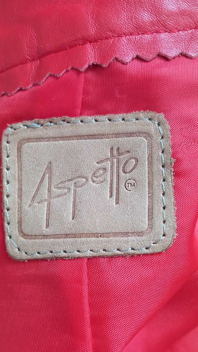 Czerwona mini skórzana spódnica Aspetto Vintage