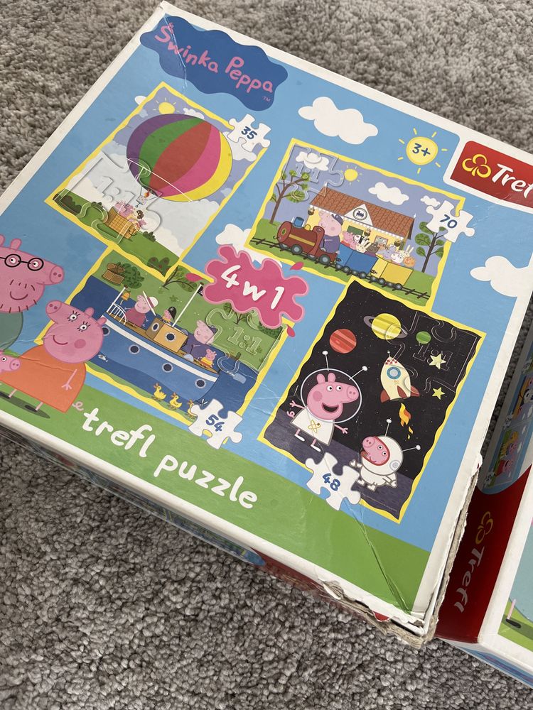 Peppa pig 5 szt maskotki gra puzzle zestaw