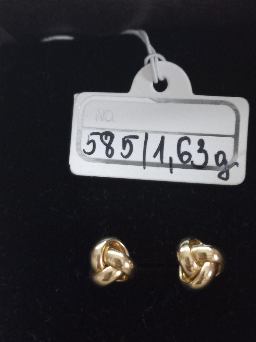 Kolczyki supełki złoto 585/1,63g