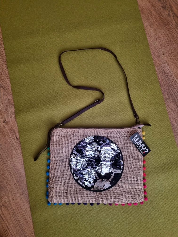 сумка жіноча подарунки жінці дівчині мішковина hand made Італія літня