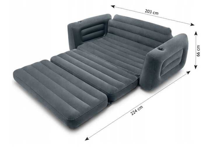 Sofa dmuchana fotel rozkładany 2w1 Intex 66552