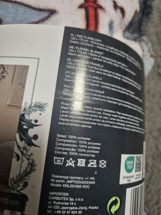 Koc świąteczny w kotki