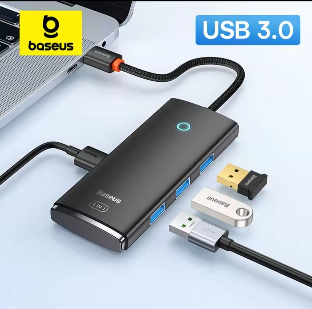 Baseus UltraJoy Series 6 в 1 HUB AIR  (usb хаб, докстанція 6в1)