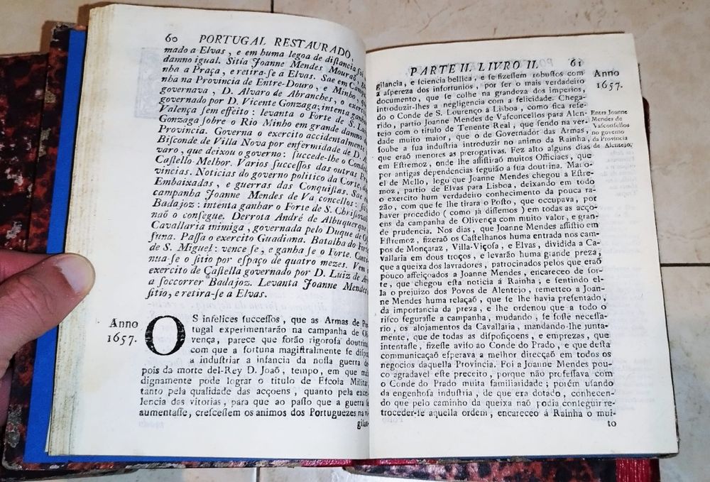 MENEZES. (Dom Luiz de) HISTORIA DE PORTUGAL RESTAURADO, obra de 1751-5