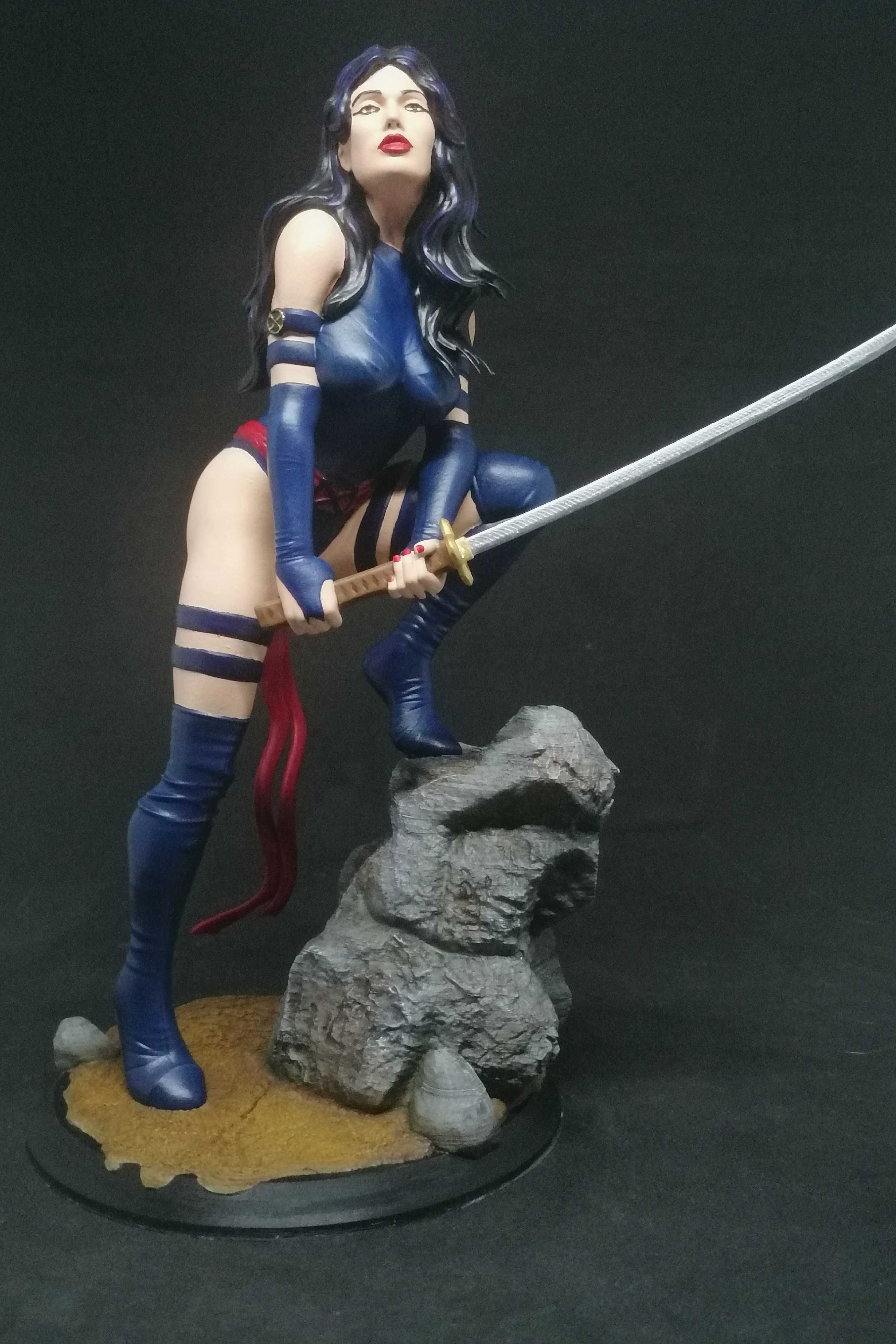Psylocke Marvel, figura coleção.