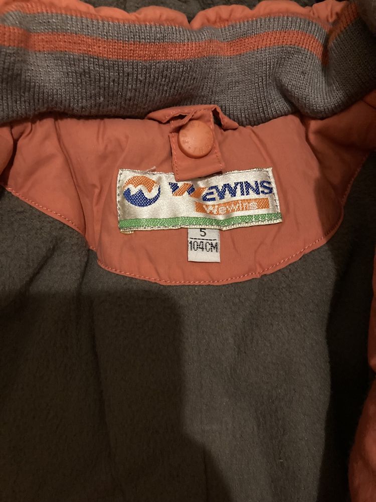 Зимний детский wewins костюм( куртка+ комбез) 104 см