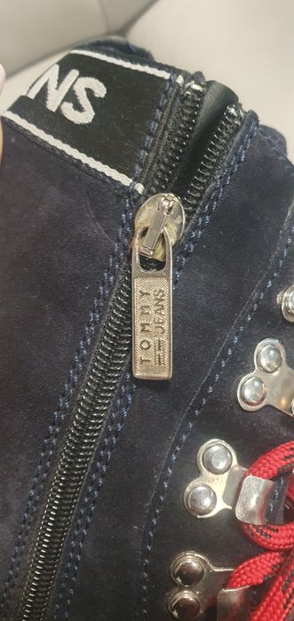 Botki trapery ze skory naturalnej Tommy Hilfiger 41