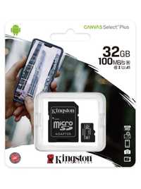 Карта памʼяті  kingston microSDHC 32GB з адаптером