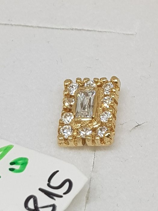 Złote kolczyki z cyrkoniami złoto 585